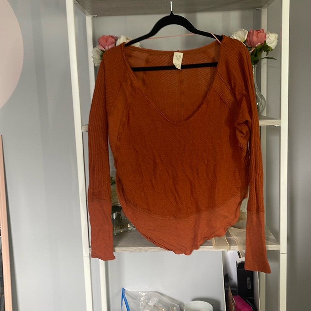Free people distressed, long sleeve
